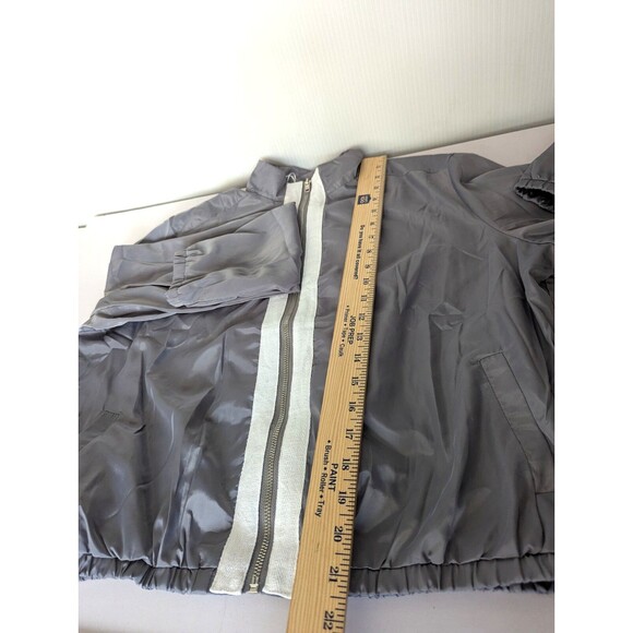 Se Miu Gray Zip Jacket Windbreaker Elegant Designer Classic Money Luxury Y2K Lux - Picture 5 of 5